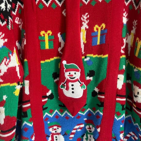Ugly Christmas Sweater – Snowman Tie Suspender Design - Picture 5 of 10